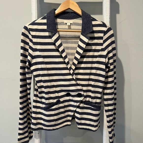 CASLON striped cotton blend blazer size medium - Picture 1 of 7